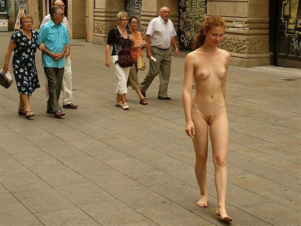 Girl Stripped Naked Public pic photo